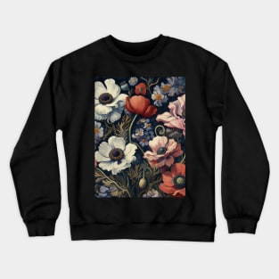 anemone and poppy flower pattern 2 Crewneck Sweatshirt